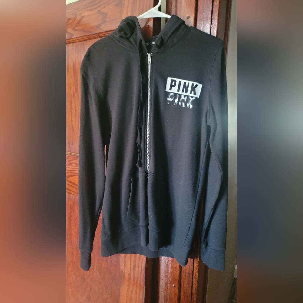 VS Pink Zip Up Hoodie Size Medium